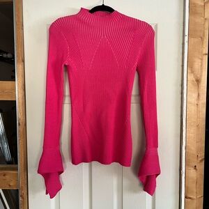Acler Mock Neck Pink Knit Long sleeve top | 4